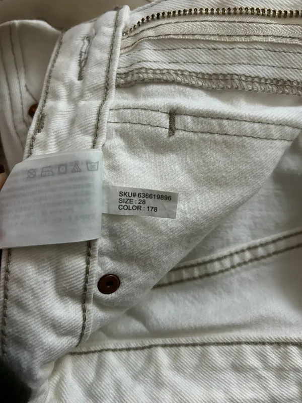 Denim Skirt White - Image 3