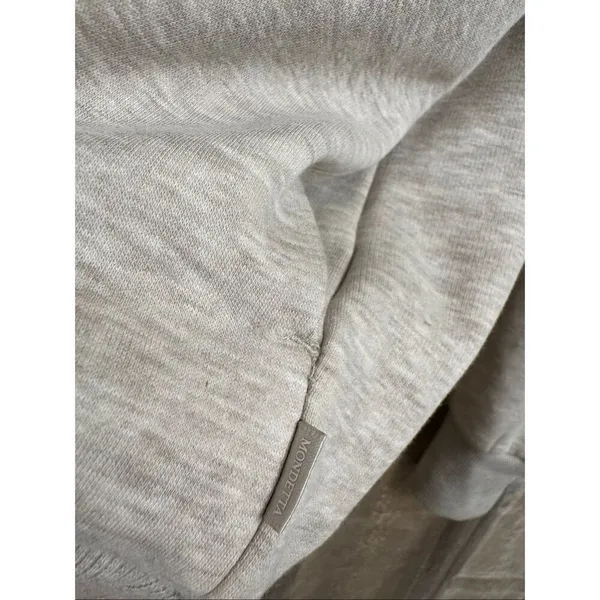 Mondetta Full Zip Fleece Heathered Oat Beige Sweater Medium NWOT - Image 6