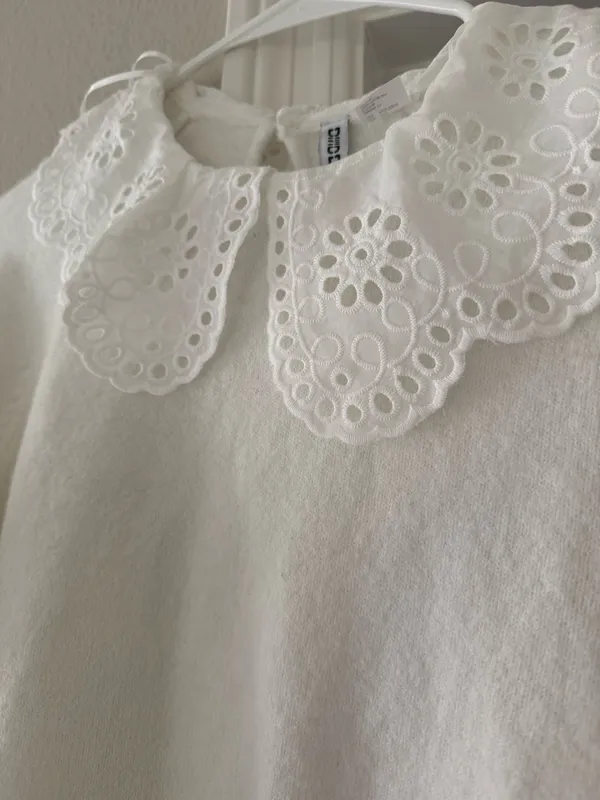 H&M White lace collar sweater - Image 2