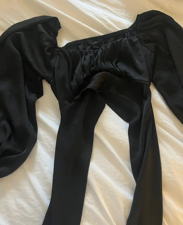 Black Tie Crop Top - Image 3