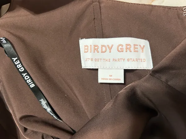 Birdy Grey Matte Satin Espresso Dress - Image 5