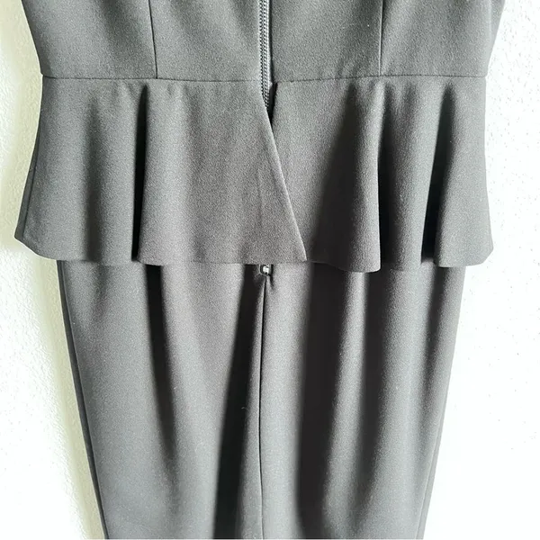 Alice + Olivia Women's Black Sleeveless‎ Peplum Dress - Image 5