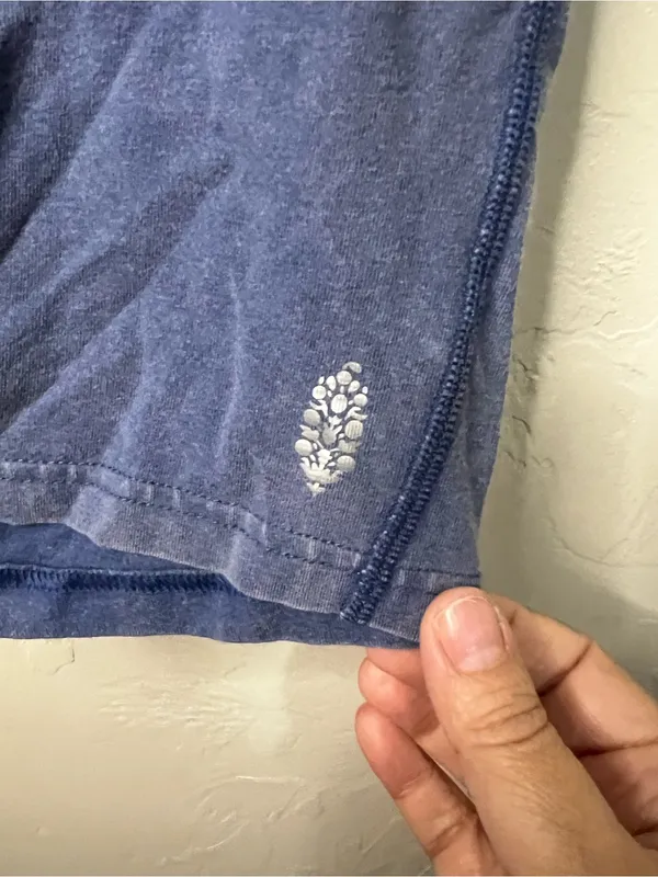 Free People Movement Acid Wash Blue High Rise Biker Yoga Shorts 6.5" Inseam - Image 3