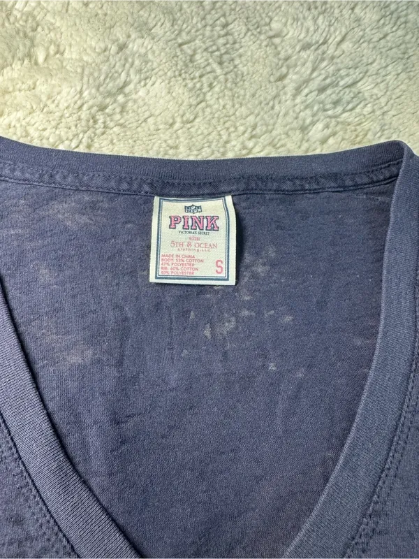 Vintage Victoria’s Secret PINK 5th & Ocean Dallas Cowboys Rhinestone V-Neck Shir - Image 3