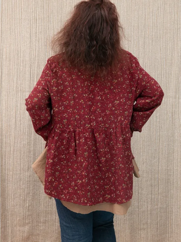 Florho NWT Boho Cottagecore Vintage Prairie Style Floral Cardigan Top - Image 11