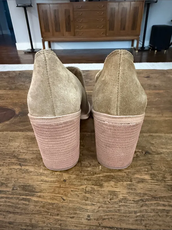 Vince Camuto Tan Suede Wevenly Snip Toe Western 3" Heels Size 8 - Image 4