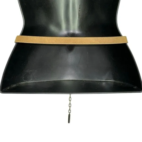 Elite Tan Faux Leather Skinny Chain Belt Turquoise Stone Western Boho Small‎ - Image 2