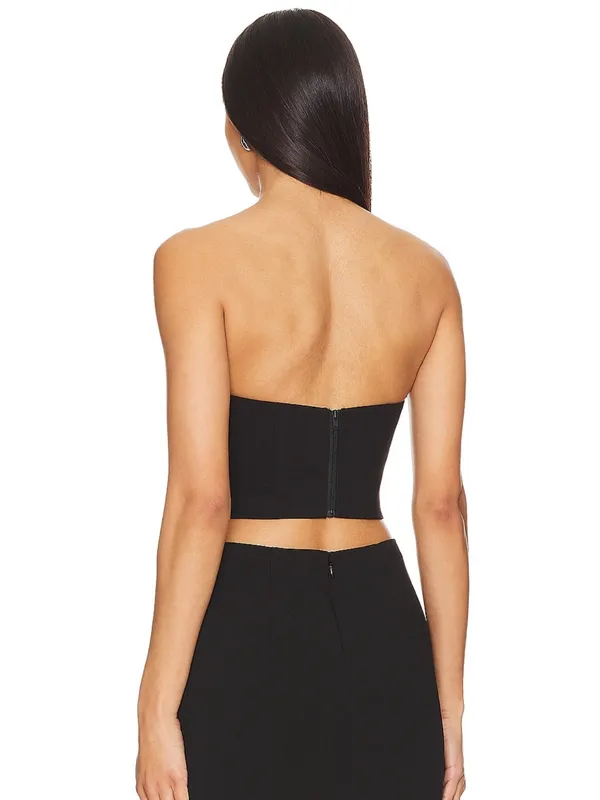Bardot x Revolve Francesco Bustier Size 4 NWT in Black - Image 2