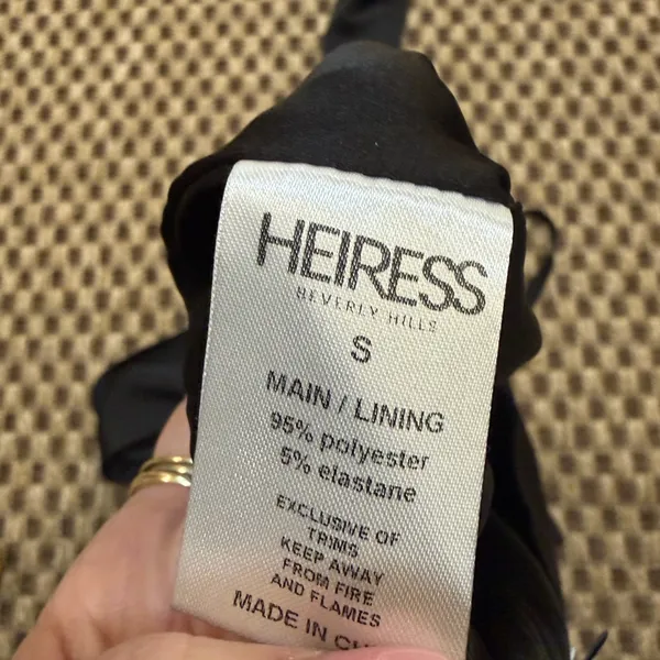 Heiress Beverly Hills Black One Shoulder Cutout Mini Dress Small - Image 7
