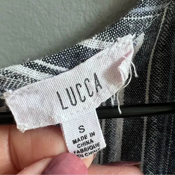 Lucca Couture Urban Outfitters Kendall Striped Cropped Jumpsuit Romper Small - Image 13