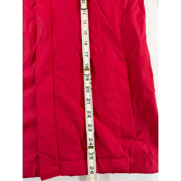 Columbia Girls Red Hooded Rain Jacket Size L 14/16 Mesh Lined RB2118 - Image 5