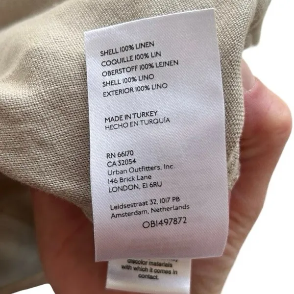 Free People Linen Chelsea Pleated Shorts Oatmeal Size 10 High Rise Tailored - Image 6