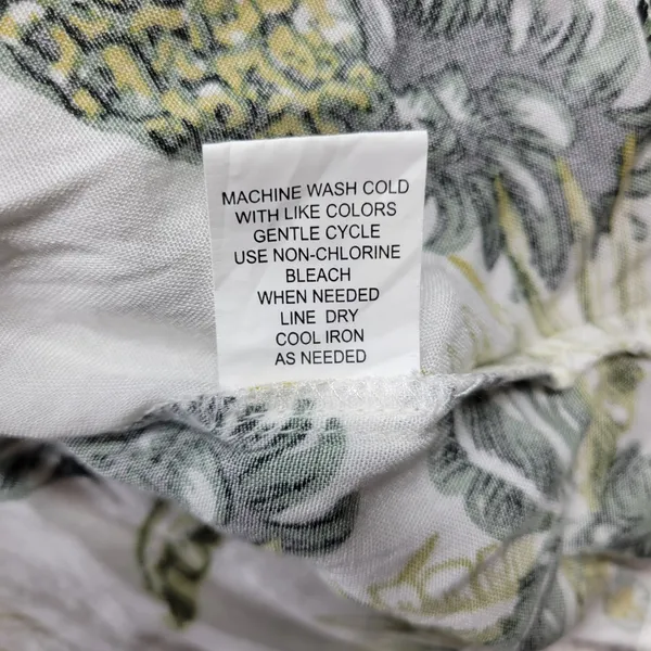 Blue Island Tropical Maxi Dress Sz L Pineapple Palm Print Rayon Tiered Open Back - Image 13