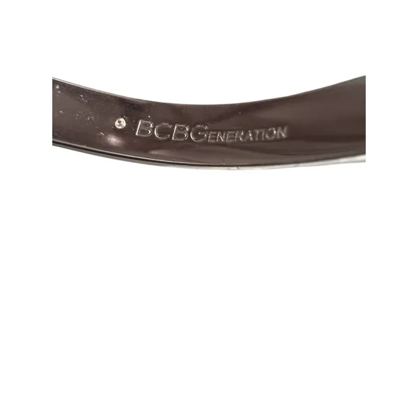 BCBGeneration Platinum Rose D-Shape Bangle Bracelet‎ 139531SLV040 Sample - Image 3