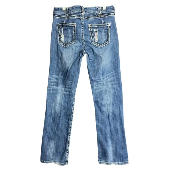 Cowgirl Tuff Womens Size 31x33 Glamor Bootcut Jeans Blue Denim Stretch Western - Image 3