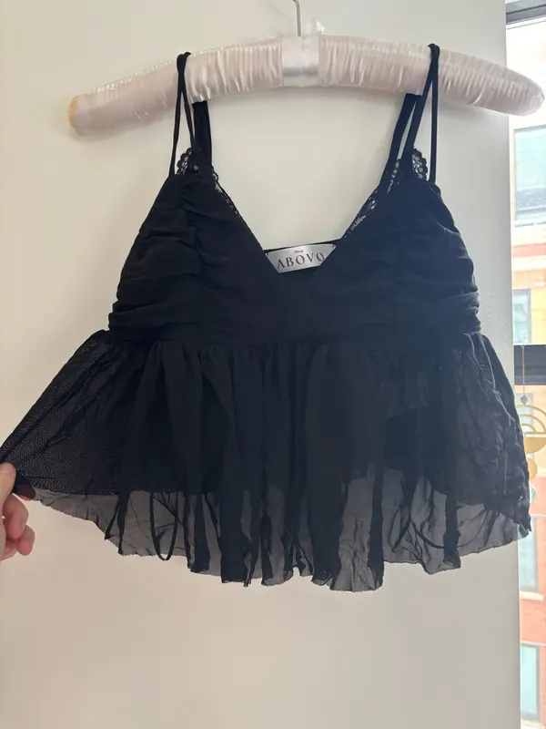Boutique Lace Black Baby Doll Top - Image 2