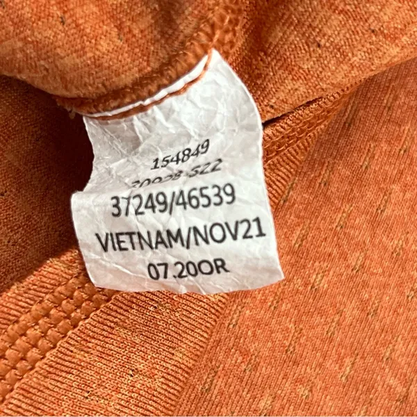 REI Co-op Womens Size Medium Orange Long Sleeve Athletic Top Quarter Zip Outdoor - Image 3