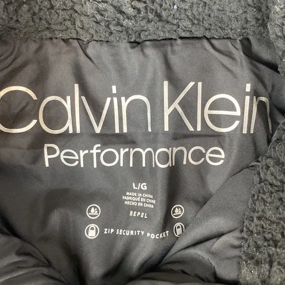Calvin Klein Black Sleeveless Quilted Zip Up Vest L - Image 7