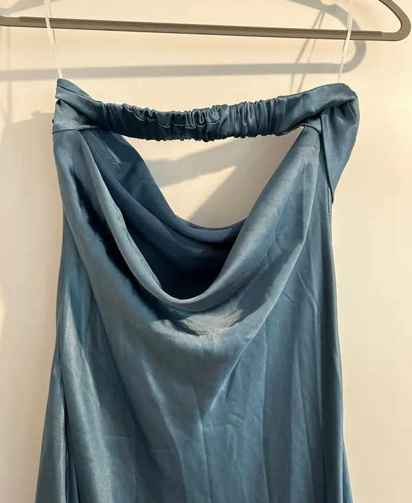 Amazon Satin Silk Backless Tube Top Maxi Dress - Image 6