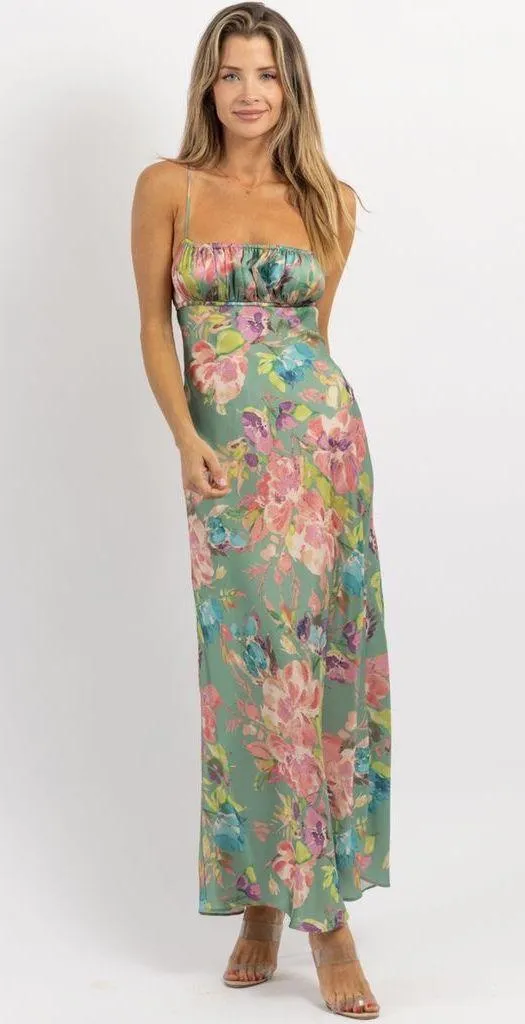 L’ABEYE Boutique Lorie Valley Satin Maxi Dress - Image 2