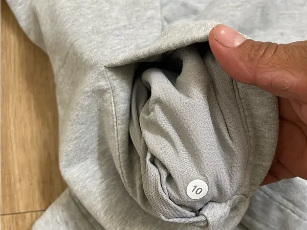 lululemon athletica Heather Light Gray Hooded Crewneck Pullover - Image 6