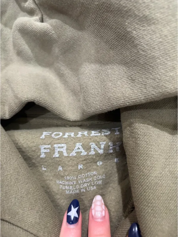Forrest Frank Sweatshirt Green Size L - Image 3