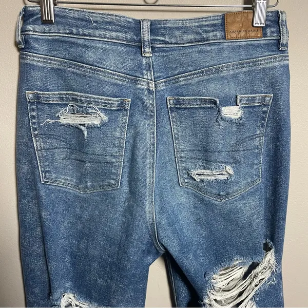 American Eagle Mom Jeans Stretch high rise Distressed - Image 6