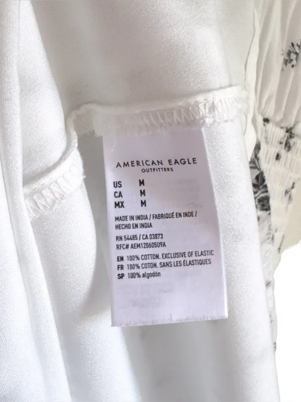 NWT AE Corset Floral Midi Dress White Medium American Eagle Maxi Sleeveless - Image 7