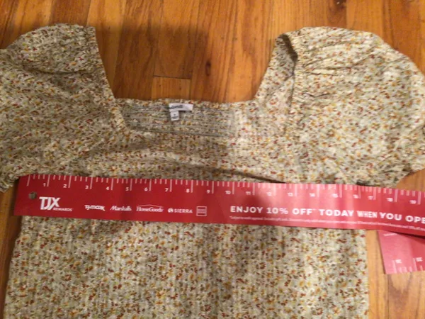 Madewell Hopewell-Puff Sleeve Crop Top In Cottage Garden- Sz Sm - Image 7