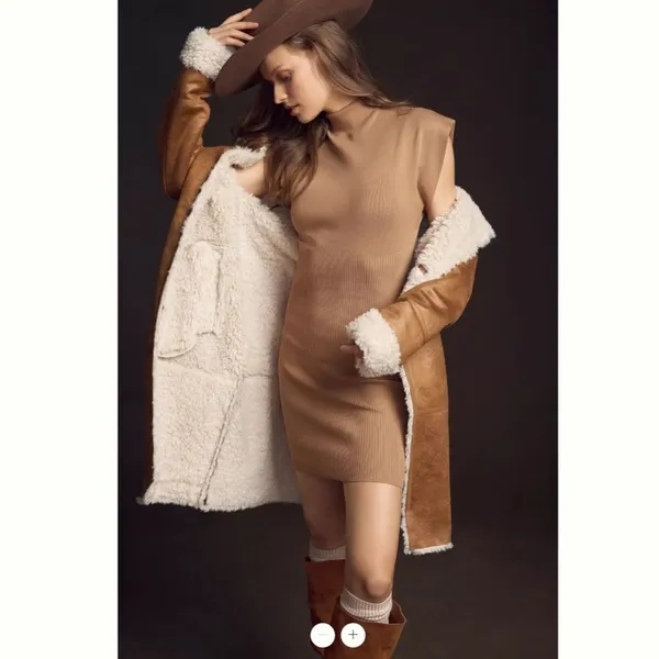 Anthropologie Mock-Neck Cap-Sleeve Mini Dress - Image 4