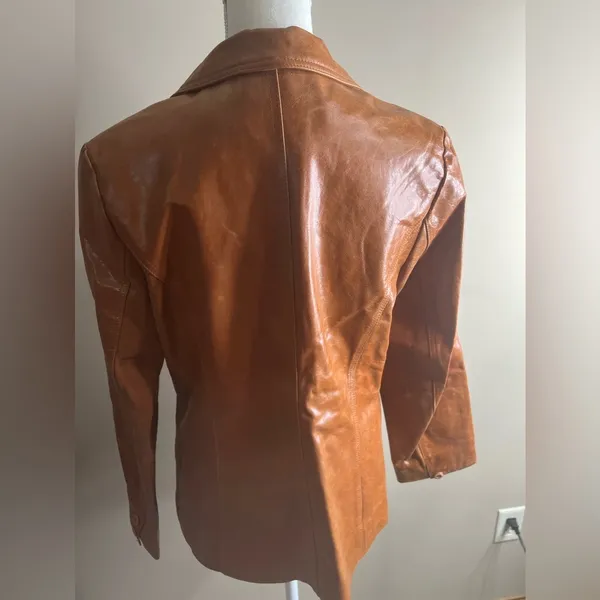For Joseph 100% leather coat camel color size large - Image 10