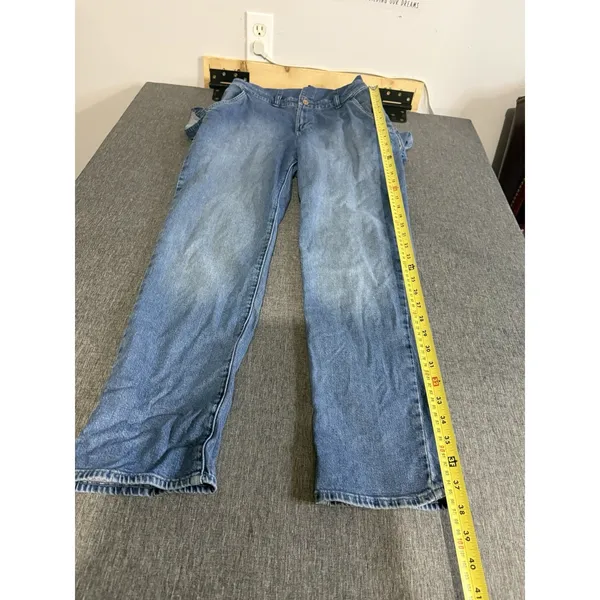 GAP Women's Blue Denim Coverall Jumpsuit Sz 0 Short Sleeve Button Front Pockets - Image 10