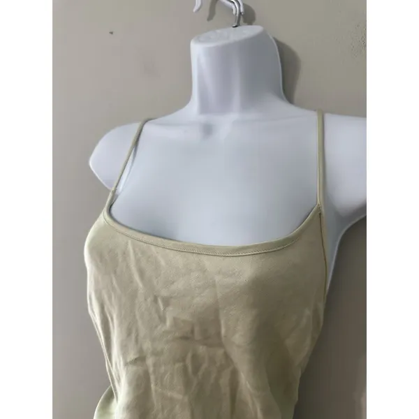 SAINT ART Haley Style Maxi‎ Slip Dress Satin Chartreuse Yellow Size XL - Image 2
