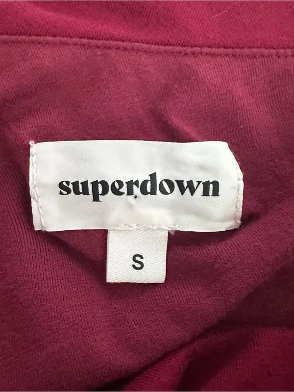 Superdown Women’s Small Burgundy Ruched Bodycon Mini Dress - Image 4