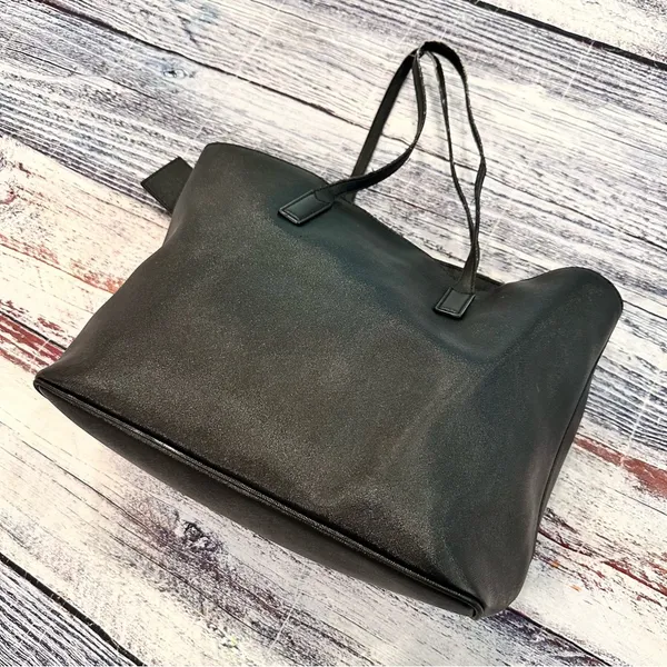 Marc Jacobs Black Saffiano Leather Luggage Tag Tote Bag - Image 7