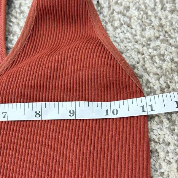 Free People Movement Free Throw Crop Tank Women S Rust Ribbed Racerback Top Yoga - Image 11
