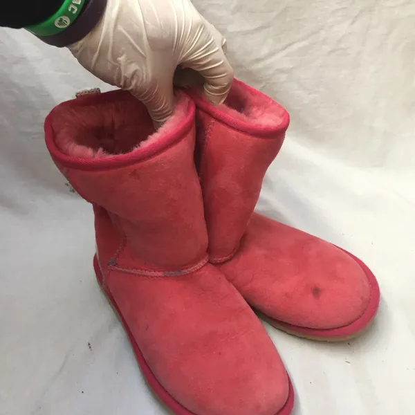 Mini UGG Pink Boots Size: 6 - Image 8