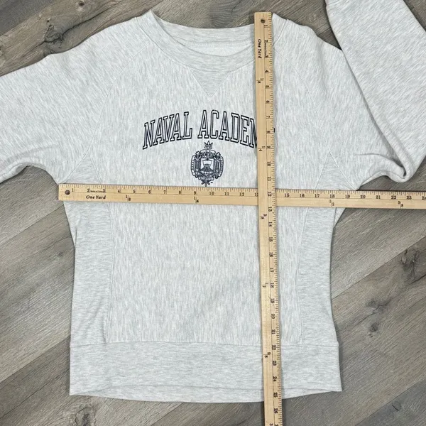 Pro Edge Campus Naval Academy Reverse Weave‎ Sweatshirt Light Grey Medium Gray - Image 11