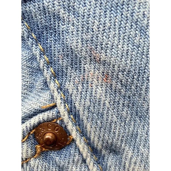Levi's 501 Cut Off Denim‎ Shorts Womens W25 Distressed Raw Hem Beach Party Blue - Image 10