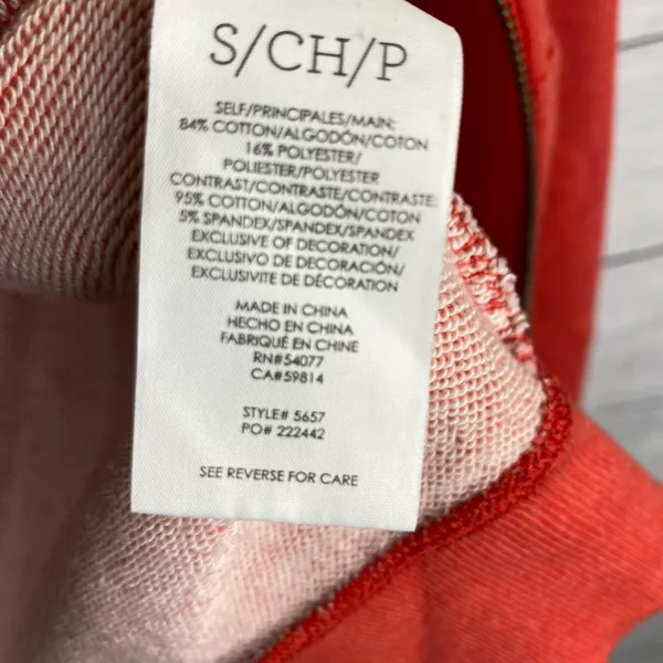 Cabi Womens Small Tangerine Deluxe Zip Up Hoodie Orange Zip Front Sweatshirt - Image 8