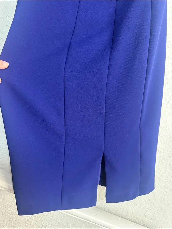 Xscape One-Shoulder Cocktail Dress Classic Evening Event Wedding Blue Purple - Image 7