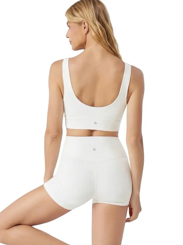 🆕Glowmode FeatherFit White Sports Bra - Image 2