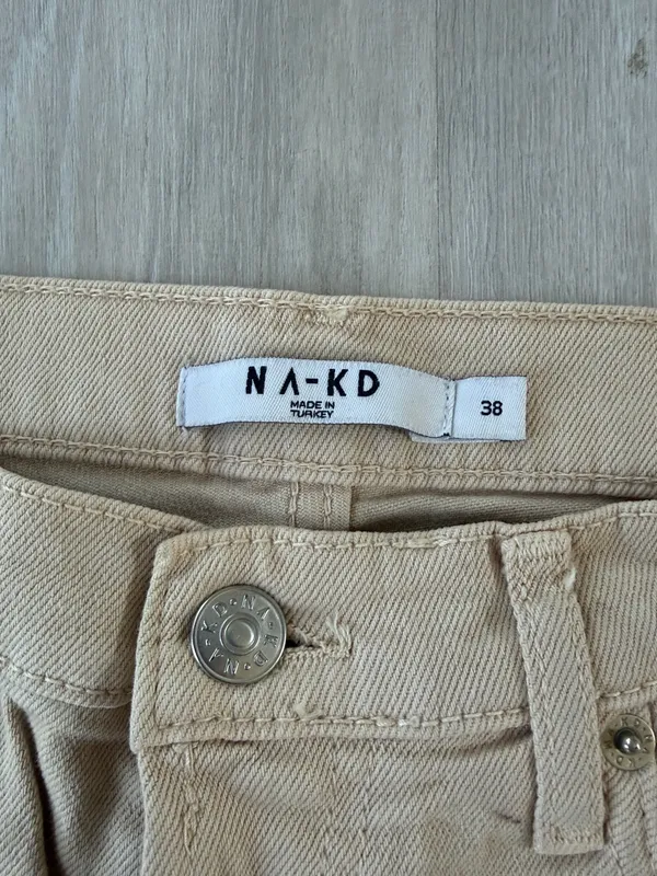 NA-KD Beige Straight Leg Pants - Image 2