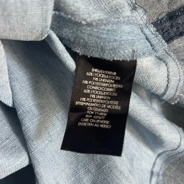 Alice + Olivia Chambray Linen Shift Dress Size XS Blue - Image 7