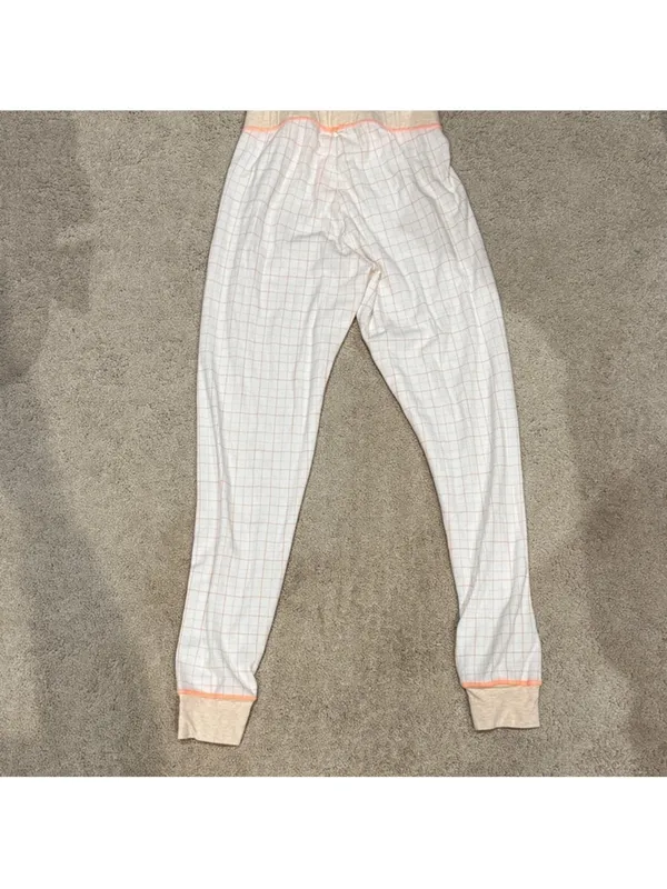 Free People Cream and Orange Pajama Set size XS - Image 5