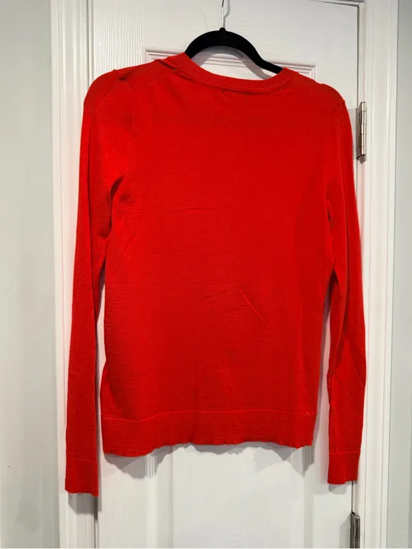 NWOT Style & Co Size S Red Lightweight Button Front Cardigan Sweater Rayon Blen - Image 2
