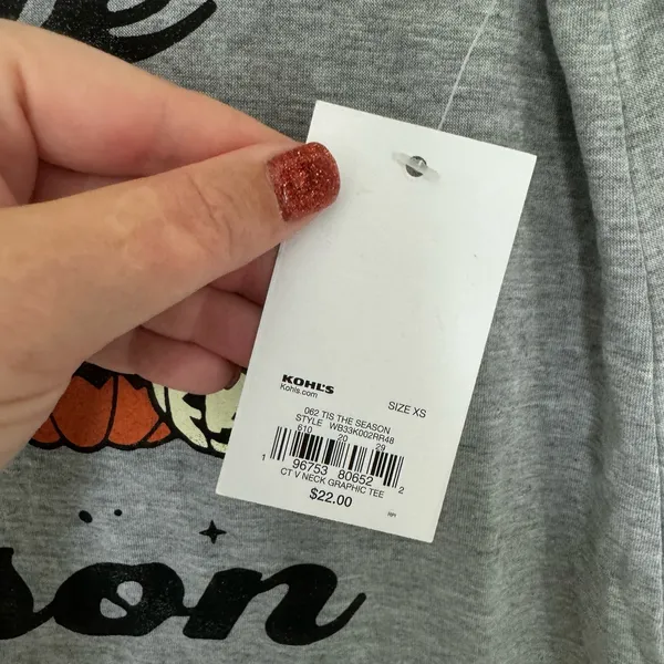 NWT Halloween Fall Tis the Season Pumpkins Womens‎ XS Shirt - Image 6