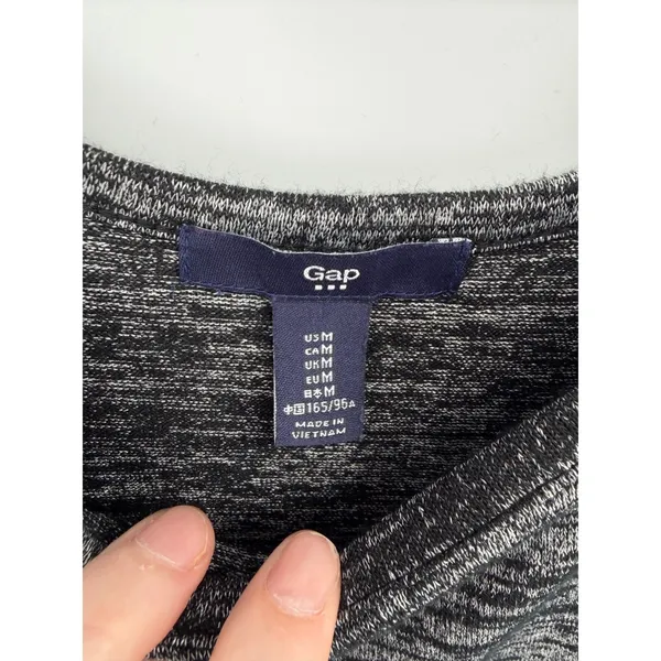 Gap Womens Tank Top Space Dye Gray Black Knit Size Medium - Image 4