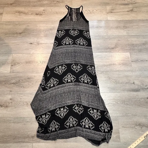 Swell‎ Maxi Dress Size Small S Black White Sleeveless Boho Print Casual Summer - Image 2