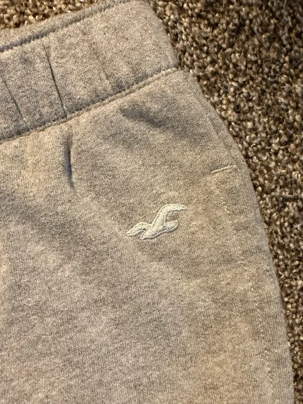 Dark Grey Hollister Wide-Leg Sweats - Image 3